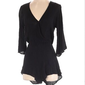 ELAN Black V-Neck Romper